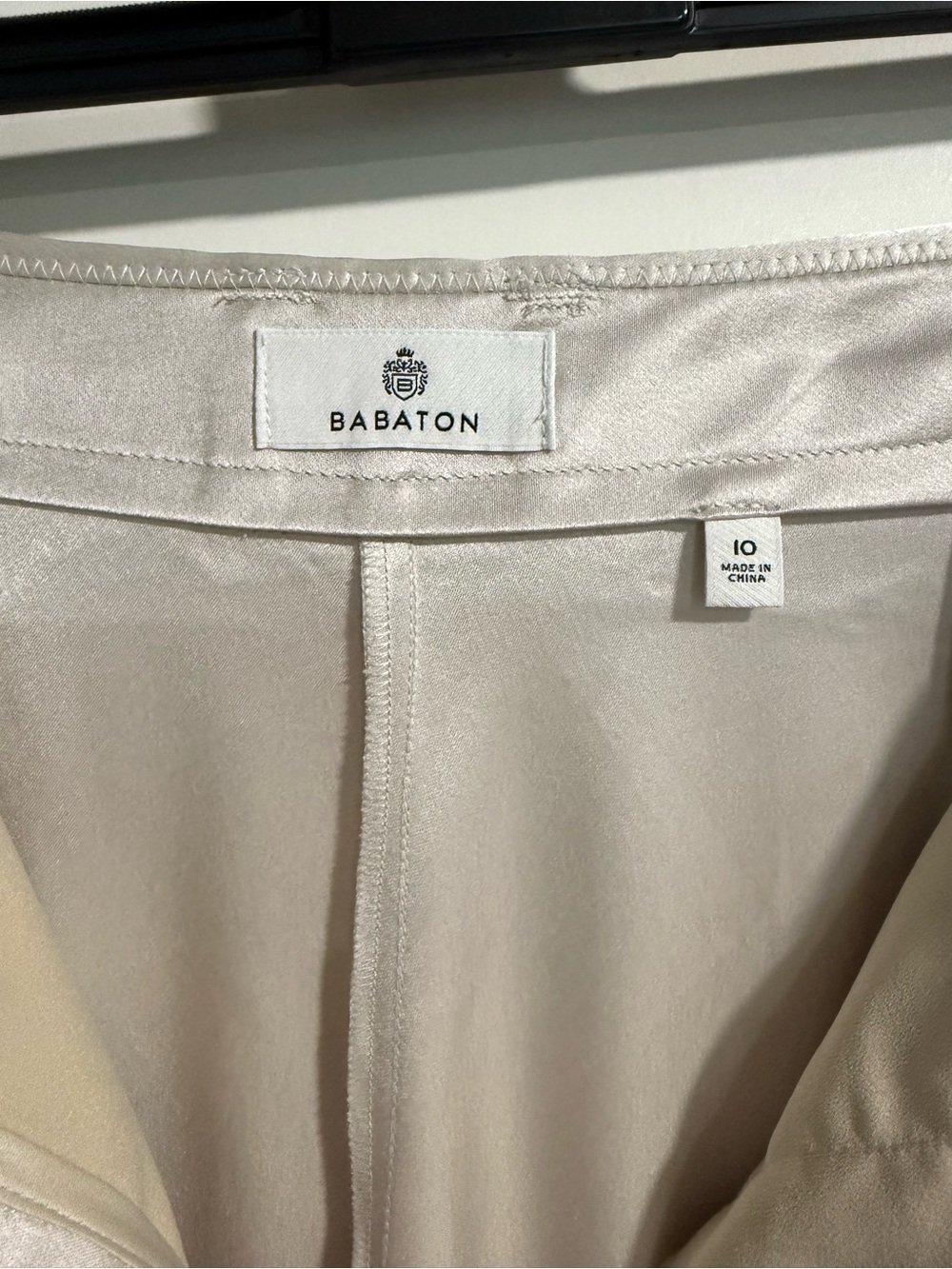 Babaton Cream Satin Cargo Pants - Picture 2 of 6